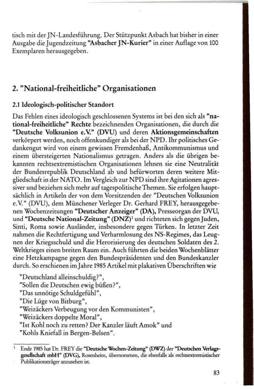 Seite 85 des Verfassungsschutzbericht 1985 Rheinland-Pfalz