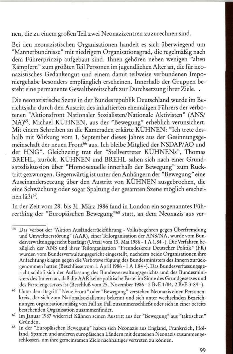 Seite 101 des Verfassungsschutzbericht 1986 Rheinland-Pfalz