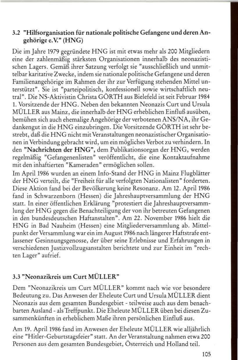 Seite 107 des Verfassungsschutzbericht 1986 Rheinland-Pfalz