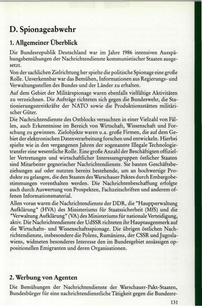 Seite 133 des Verfassungsschutzbericht 1986 Rheinland-Pfalz