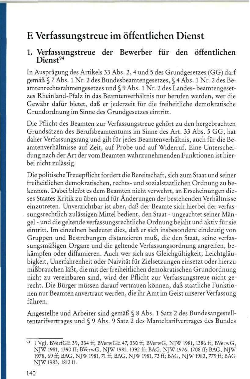 Seite 142 des Verfassungsschutzbericht 1986 Rheinland-Pfalz