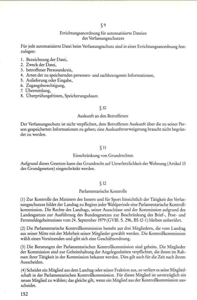 Seite 154 des Verfassungsschutzbericht 1986 Rheinland-Pfalz