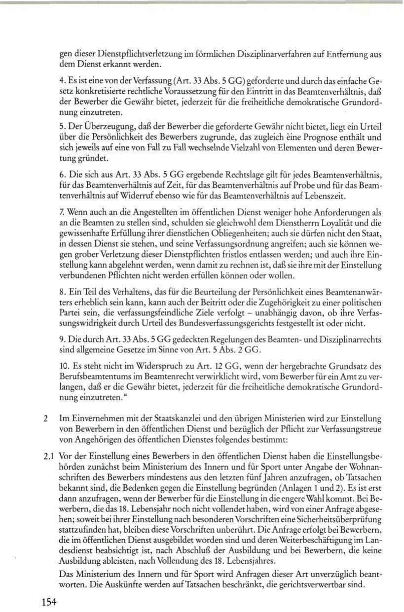 Seite 156 des Verfassungsschutzbericht 1986 Rheinland-Pfalz