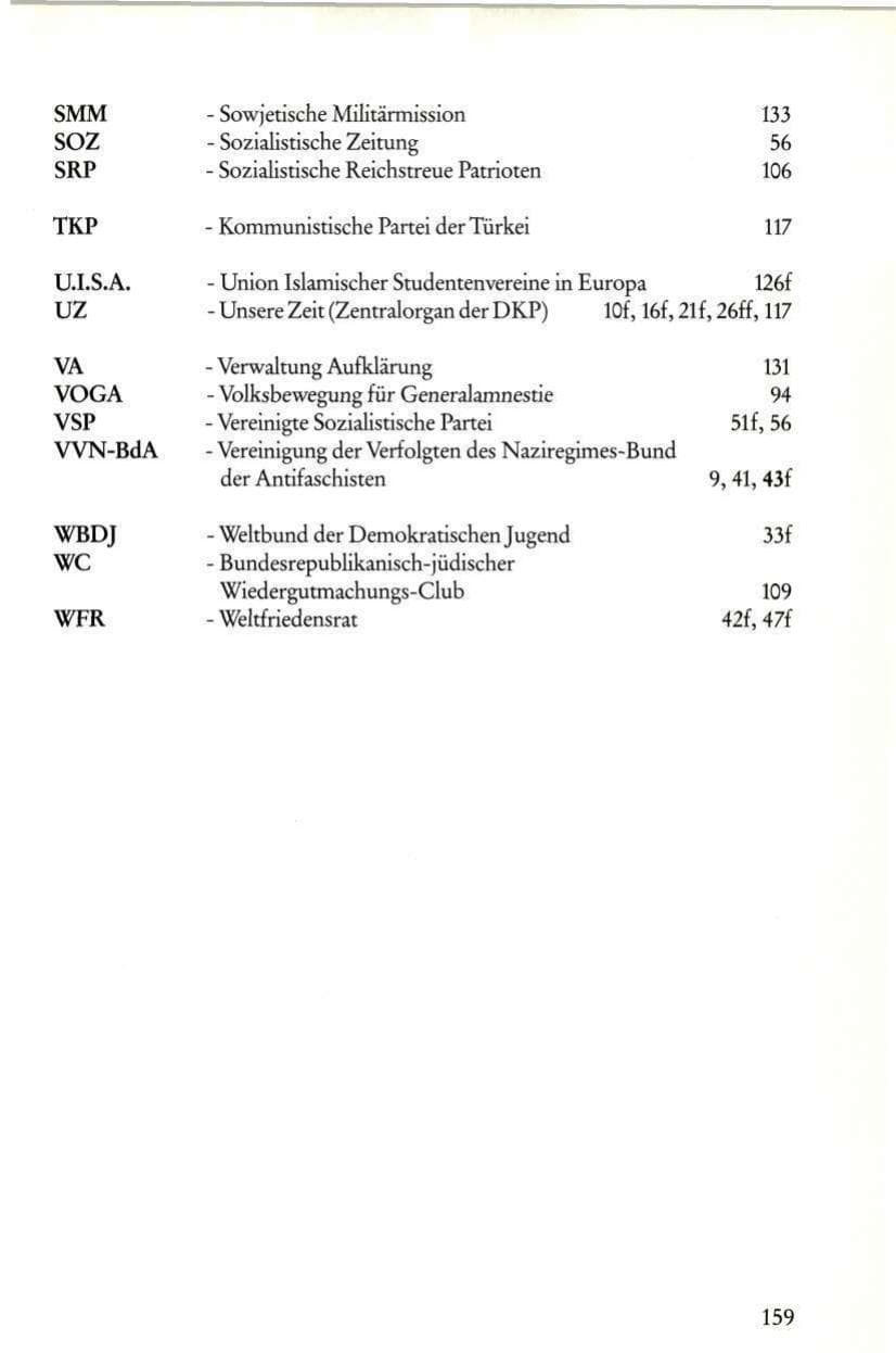 Seite 161 des Verfassungsschutzbericht 1986 Rheinland-Pfalz