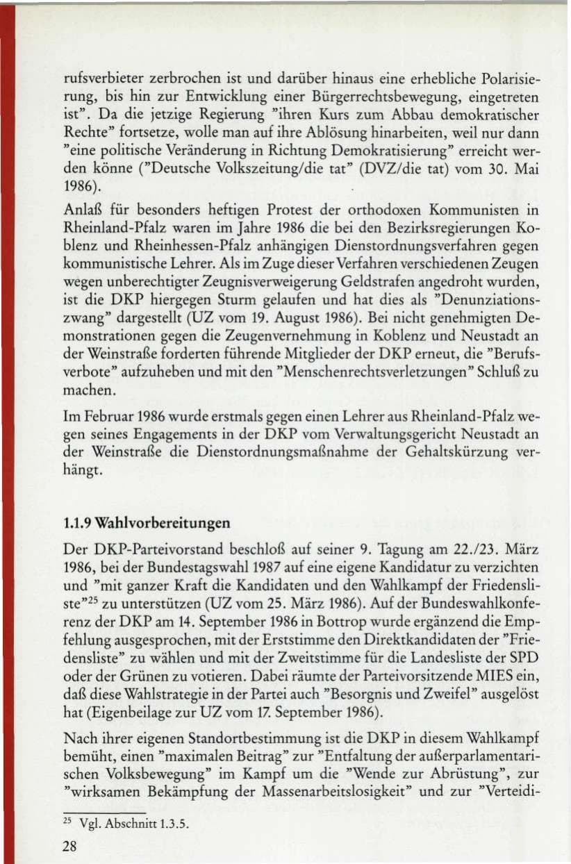 Seite 30 des Verfassungsschutzbericht 1986 Rheinland-Pfalz