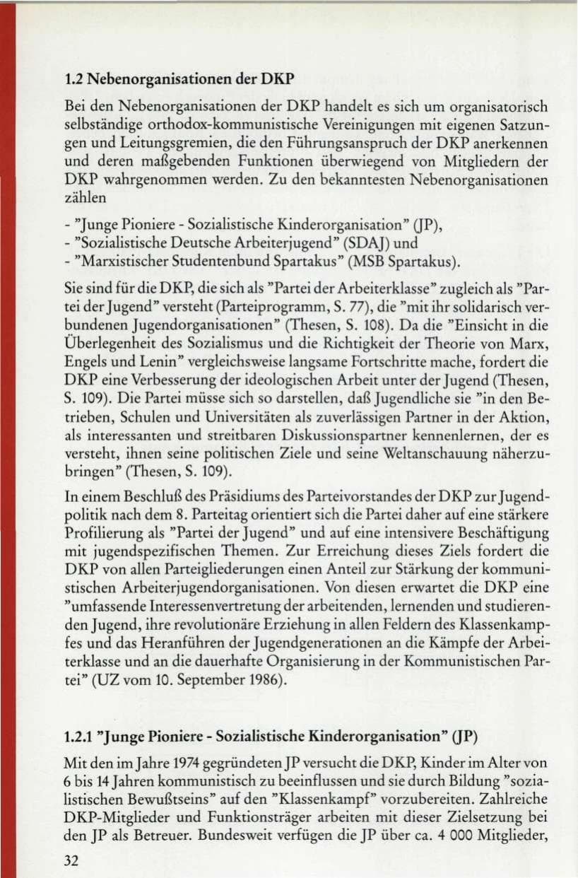Seite 34 des Verfassungsschutzbericht 1986 Rheinland-Pfalz