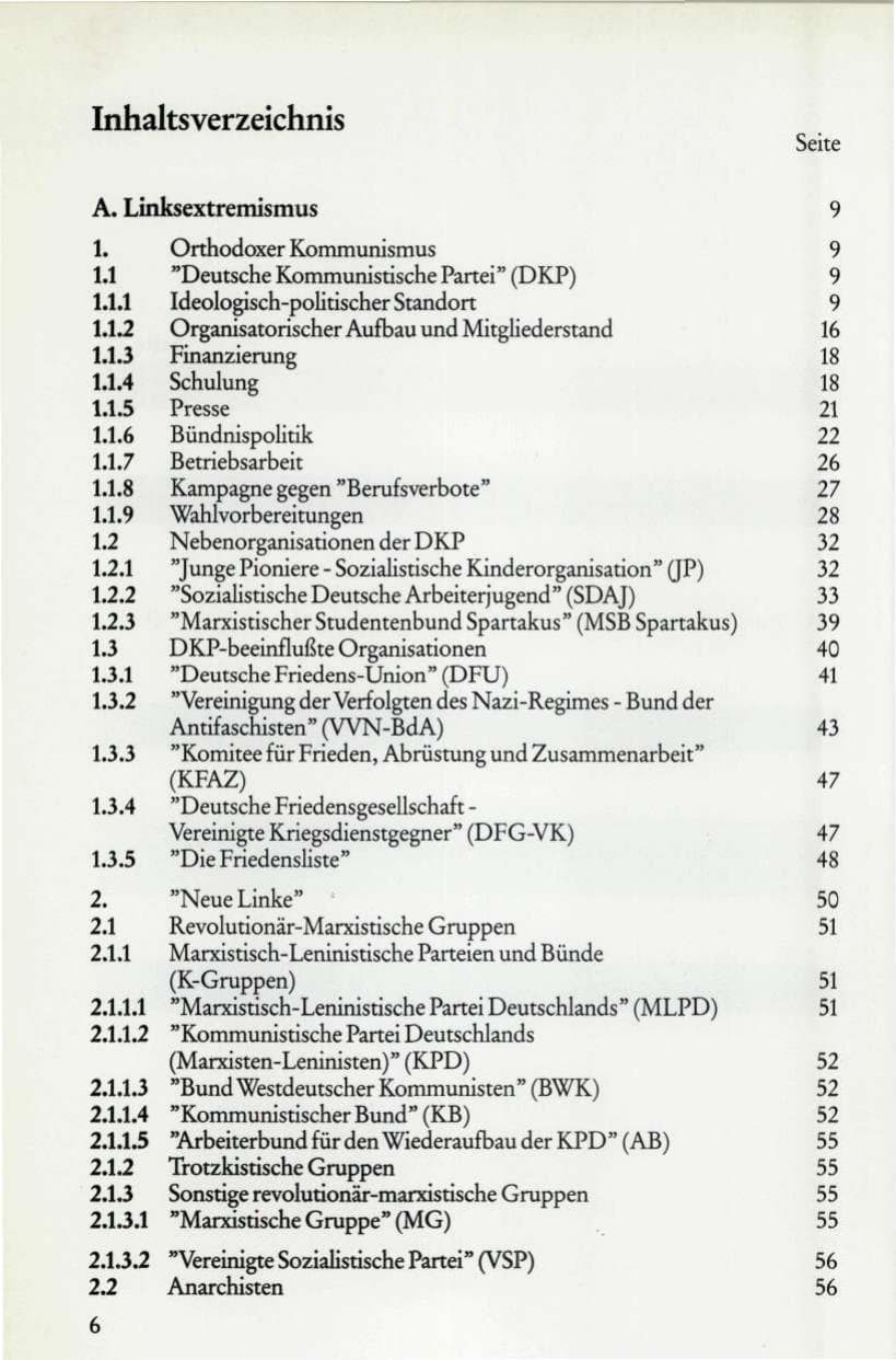 Seite 8 des Verfassungsschutzbericht 1986 Rheinland-Pfalz