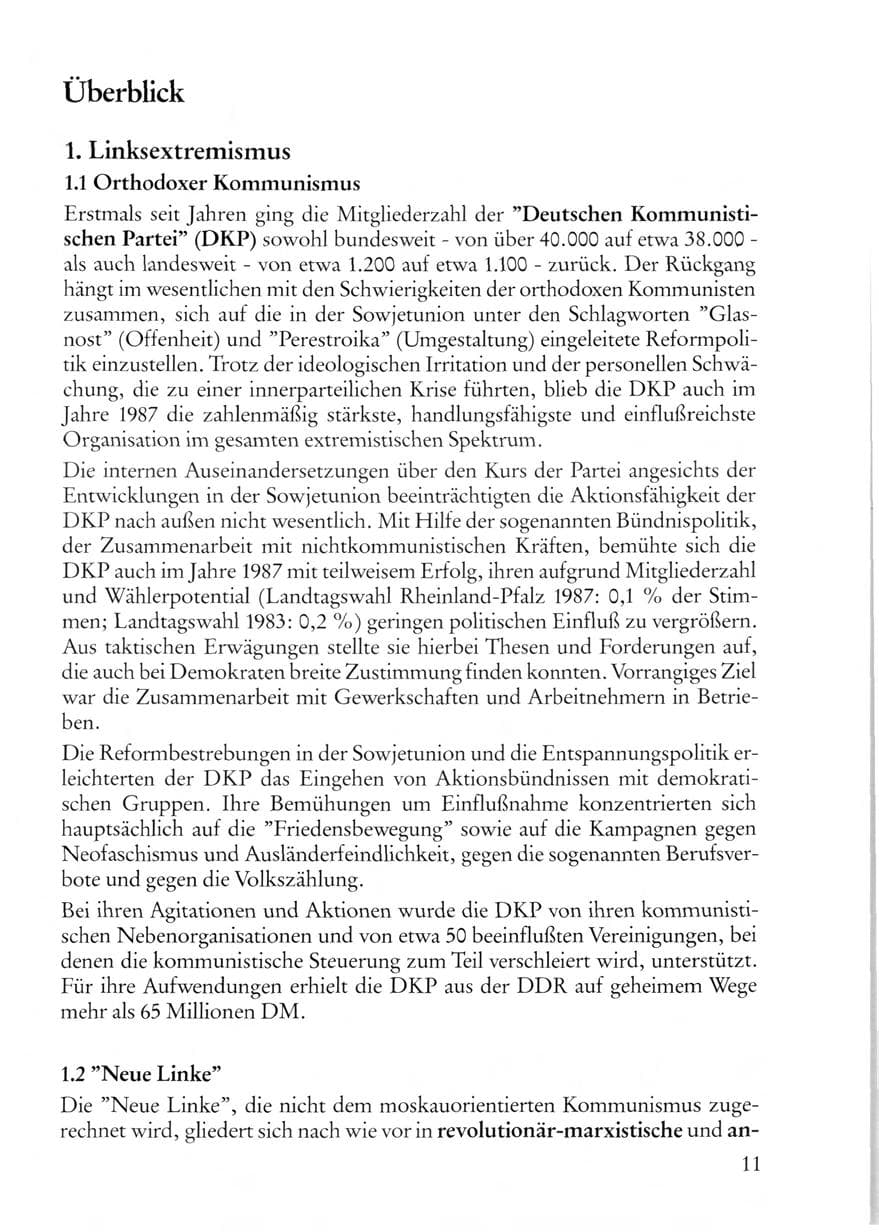 Seite 13 des Verfassungsschutzbericht 1987 Rheinland-Pfalz