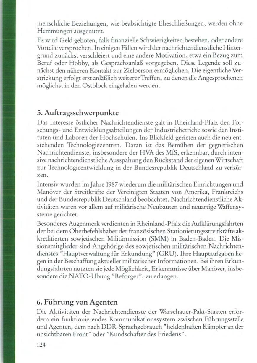 Seite 124 des Verfassungsschutzbericht 1987 Rheinland-Pfalz