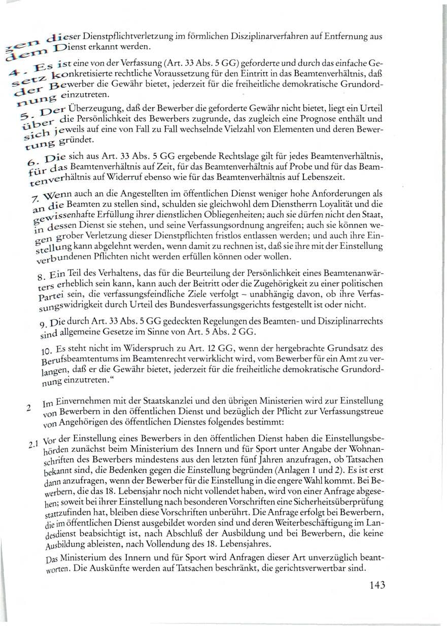 Seite 143 des Verfassungsschutzbericht 1987 Rheinland-Pfalz