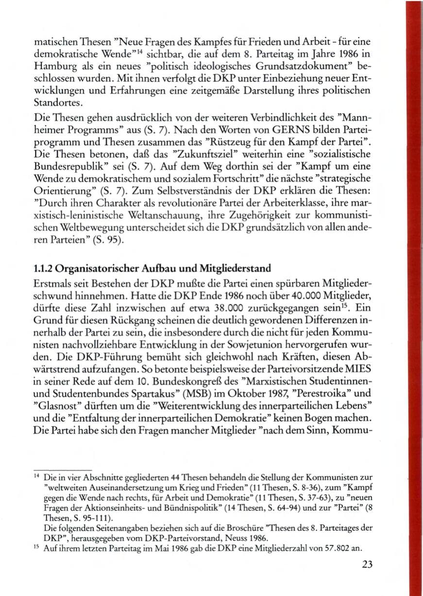 Seite 25 des Verfassungsschutzbericht 1987 Rheinland-Pfalz