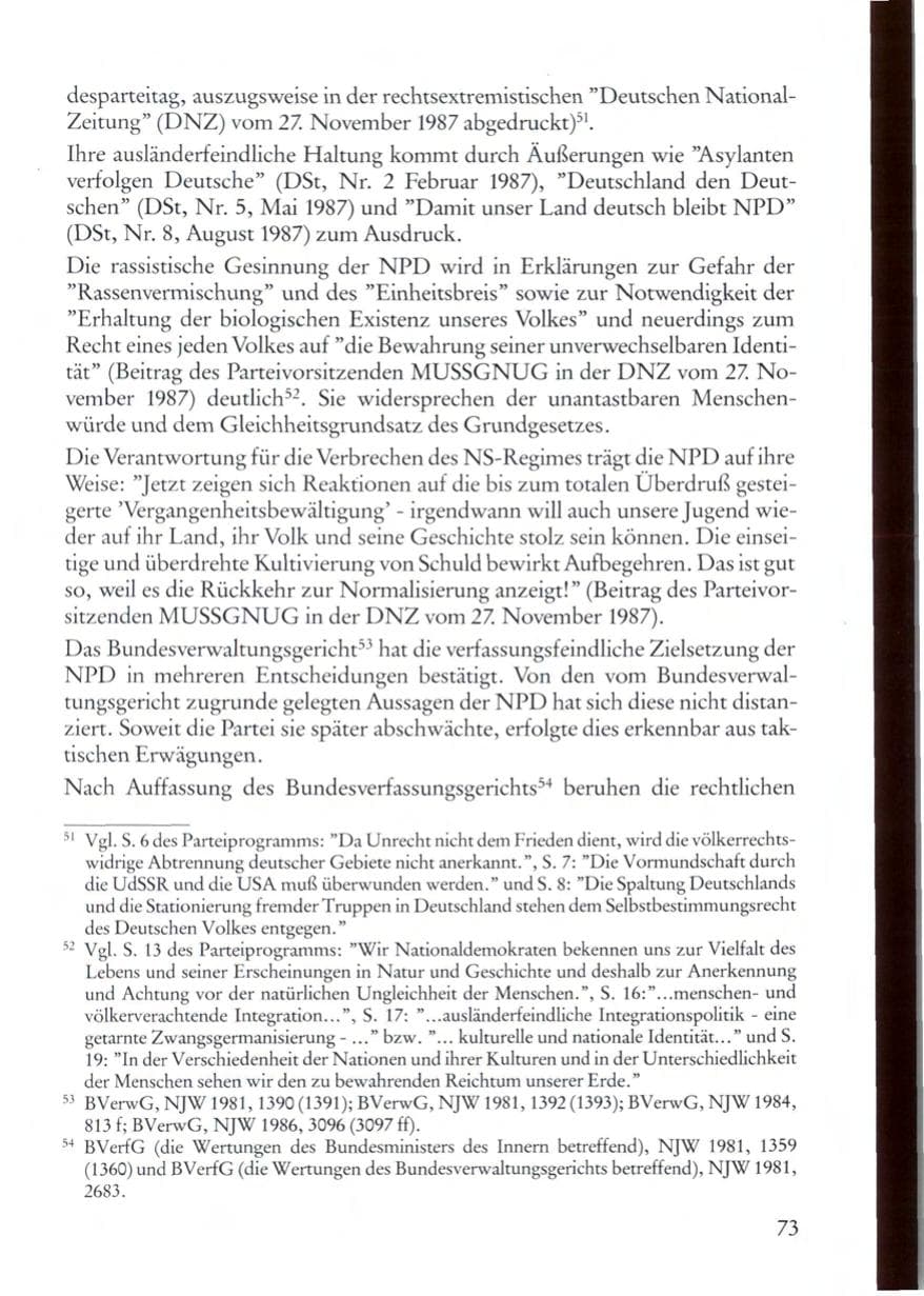 Seite 73 des Verfassungsschutzbericht 1987 Rheinland-Pfalz