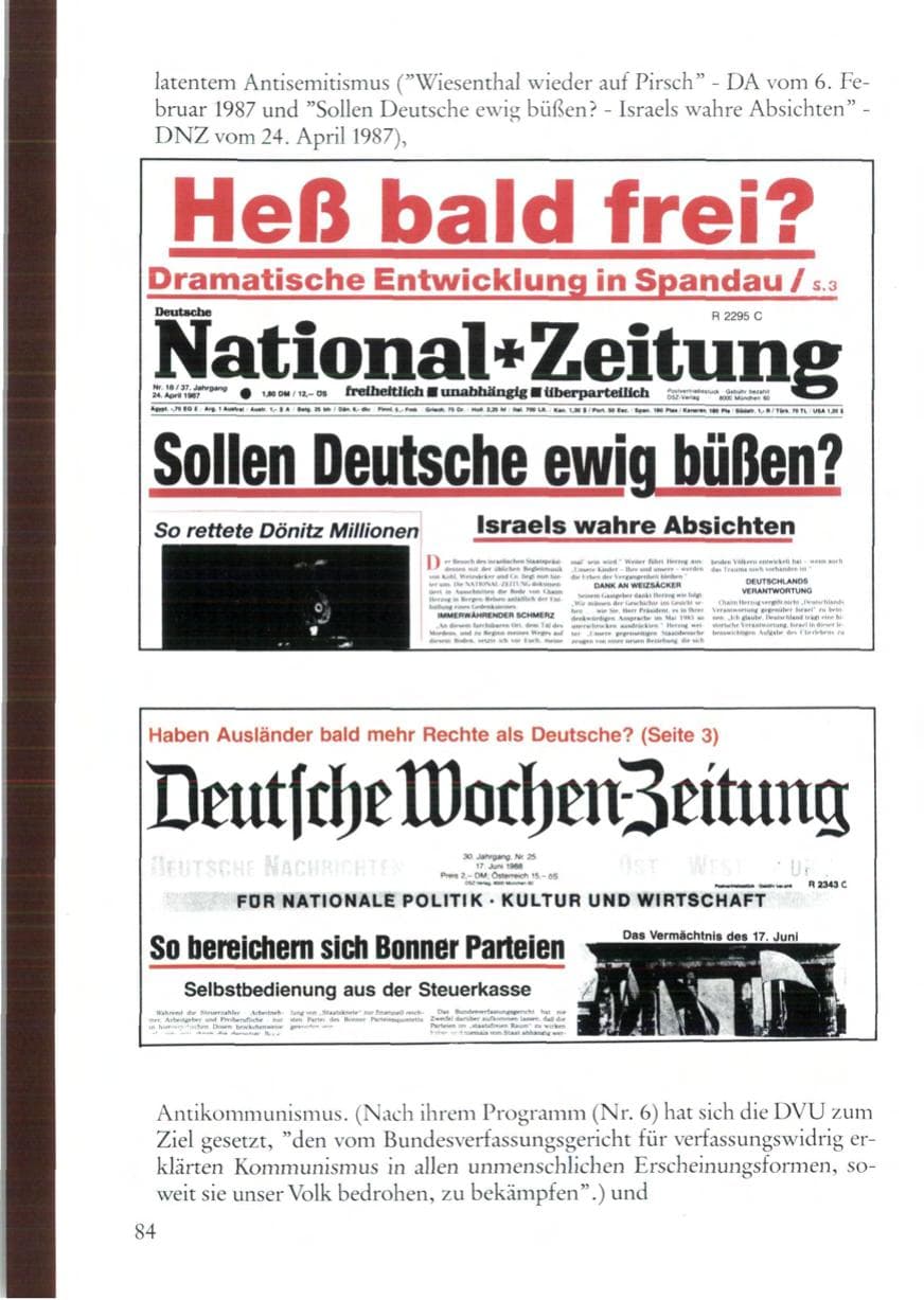 Seite 84 des Verfassungsschutzbericht 1987 Rheinland-Pfalz