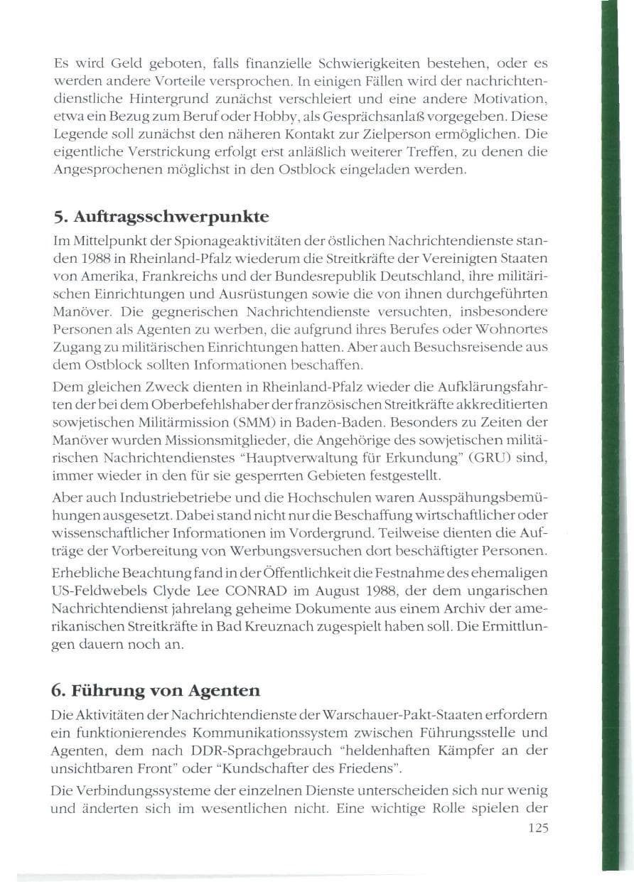 Seite 127 des Verfassungsschutzbericht 1988 Rheinland-Pfalz