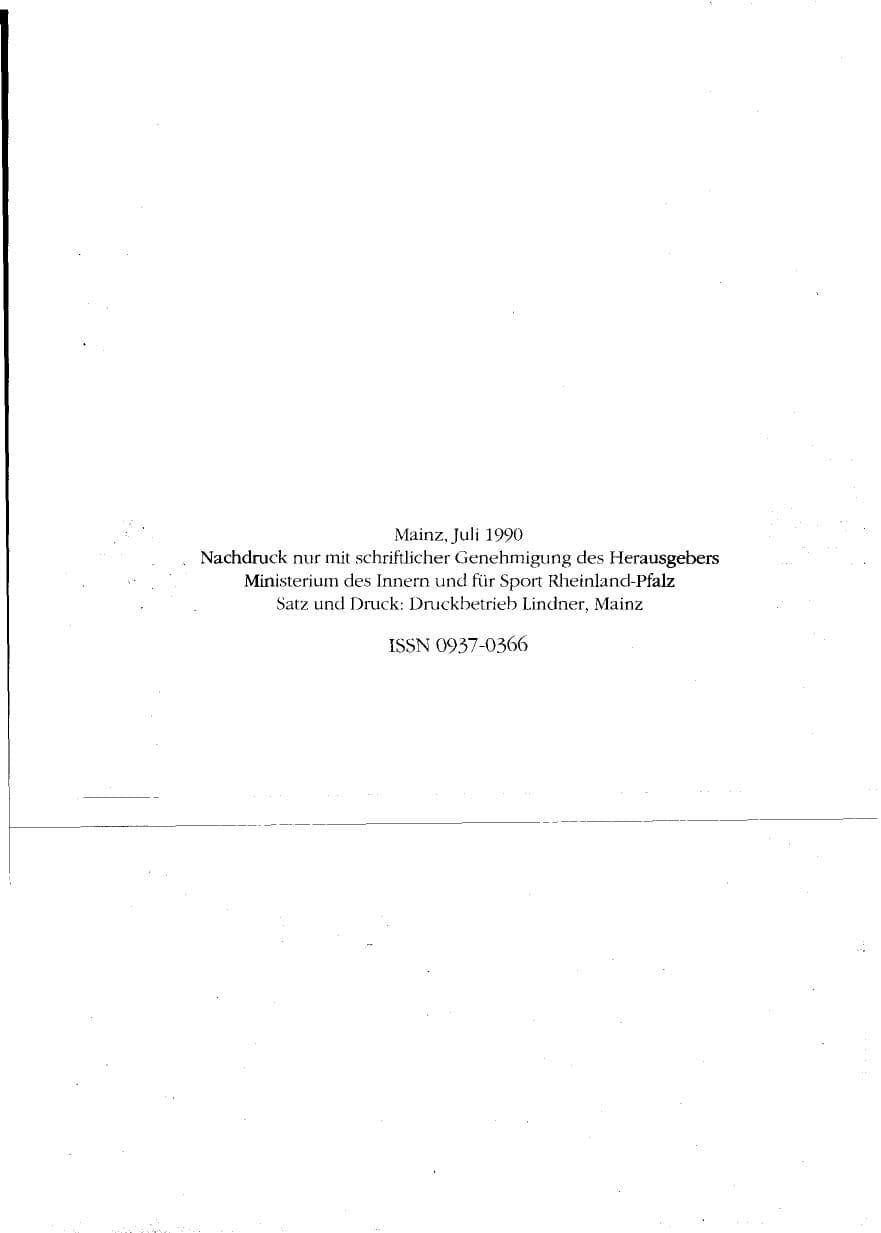 Seite 2 des Verfassungsschutzbericht 1989 Rheinland-Pfalz