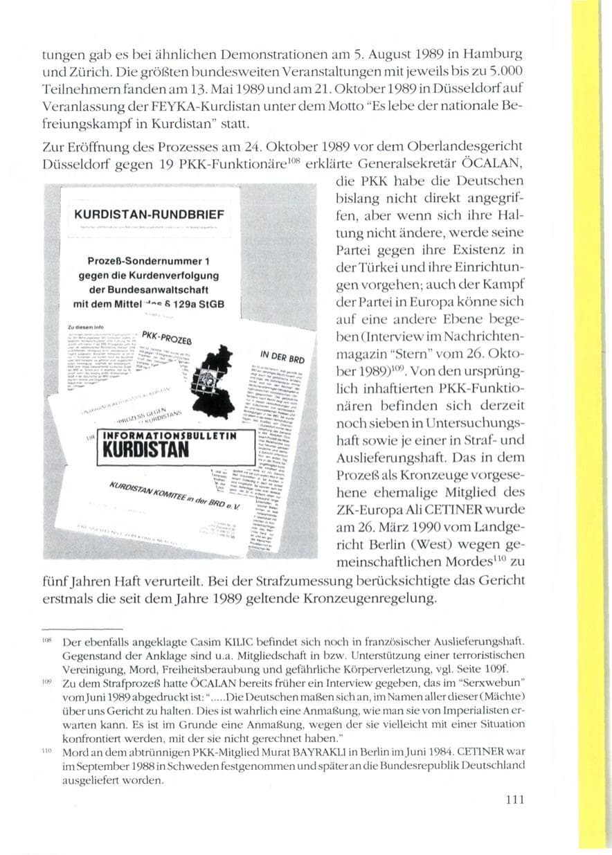 Seite 113 des Verfassungsschutzbericht 1989 Rheinland-Pfalz