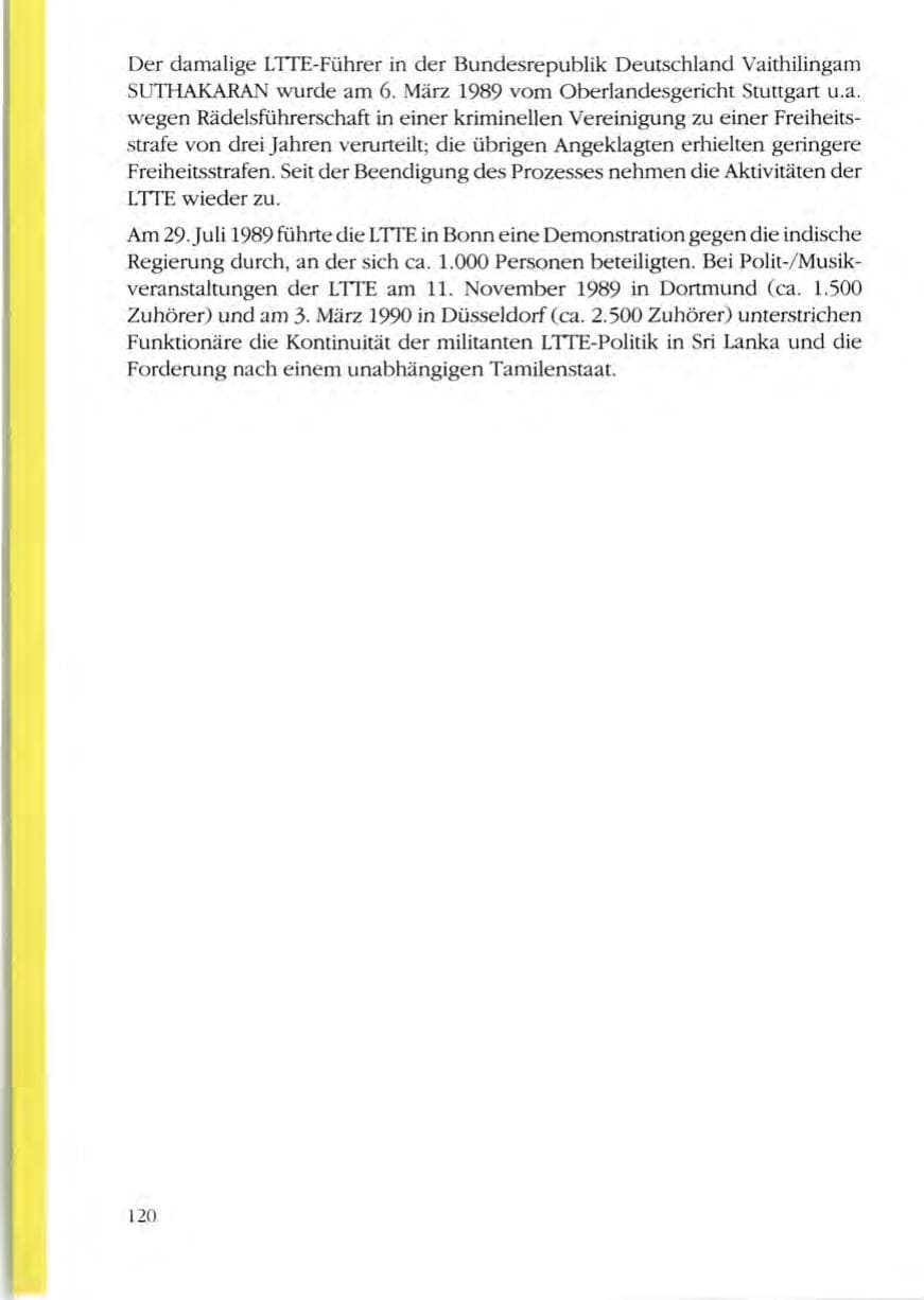 Seite 122 des Verfassungsschutzbericht 1989 Rheinland-Pfalz
