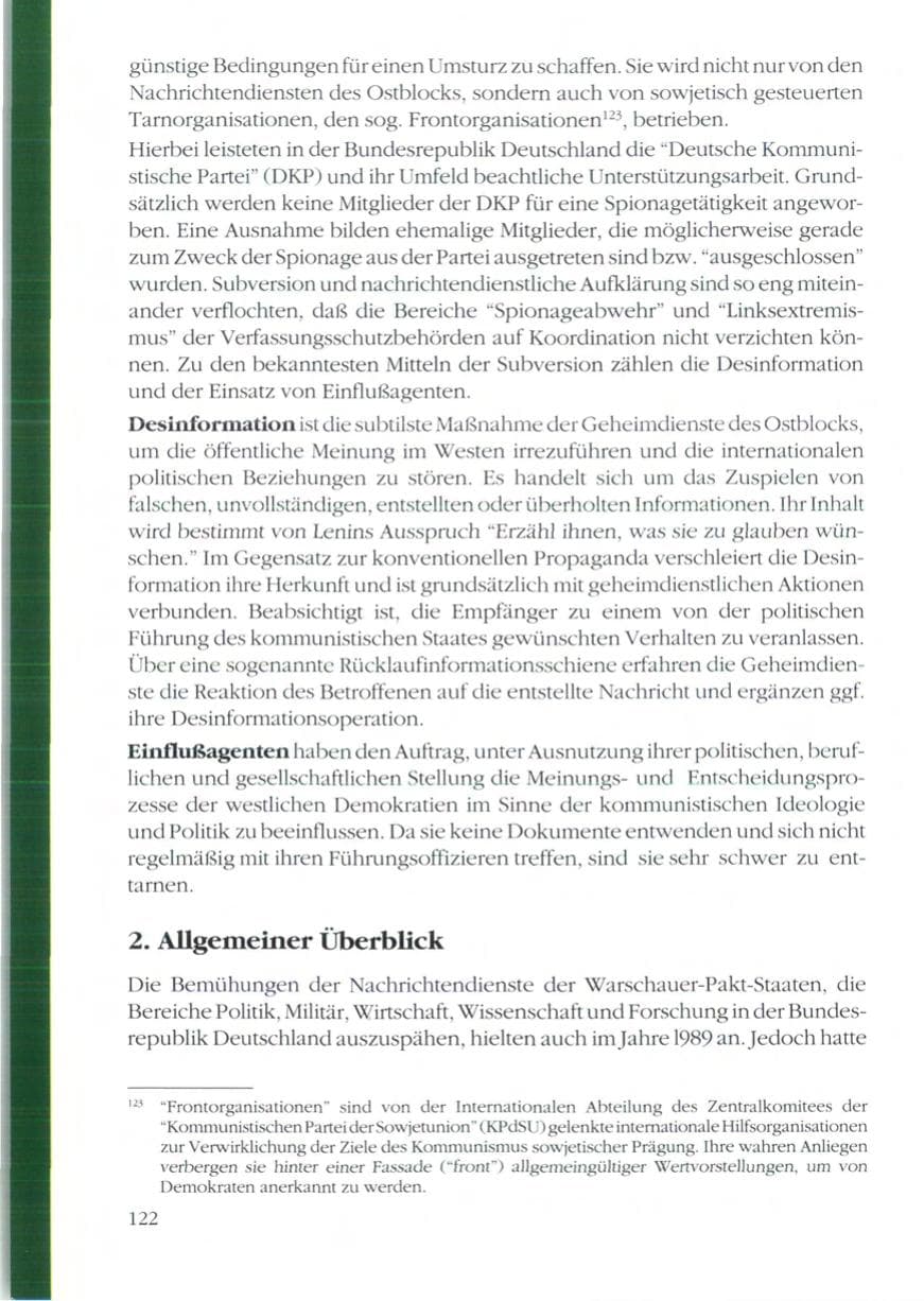 Seite 124 des Verfassungsschutzbericht 1989 Rheinland-Pfalz