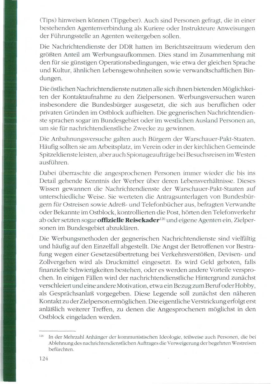 Seite 126 des Verfassungsschutzbericht 1989 Rheinland-Pfalz