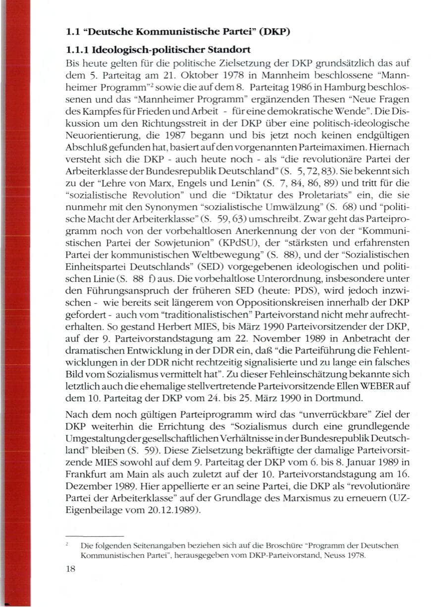 Seite 20 des Verfassungsschutzbericht 1989 Rheinland-Pfalz