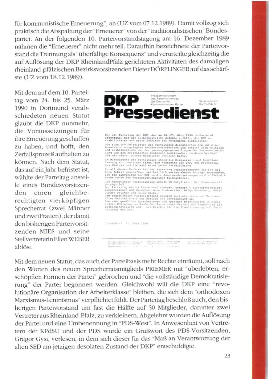 Seite 25 des Verfassungsschutzbericht 1989 Rheinland-Pfalz