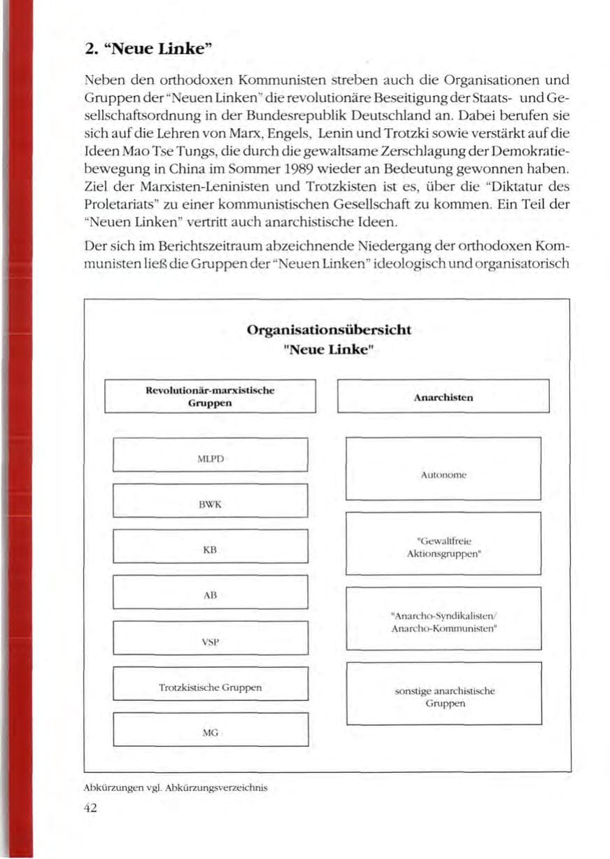 Seite 44 des Verfassungsschutzbericht 1989 Rheinland-Pfalz