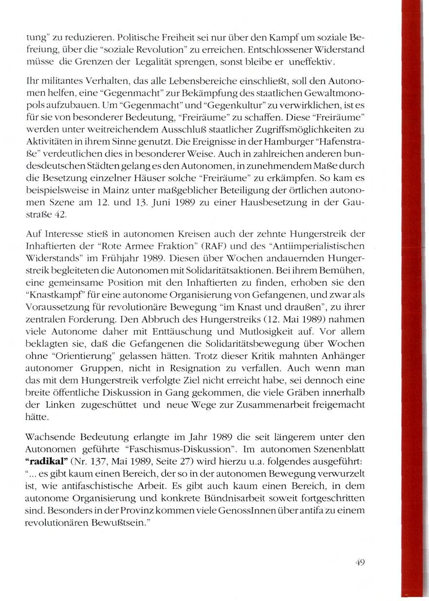 Seite 51 des Verfassungsschutzbericht 1989 Rheinland-Pfalz