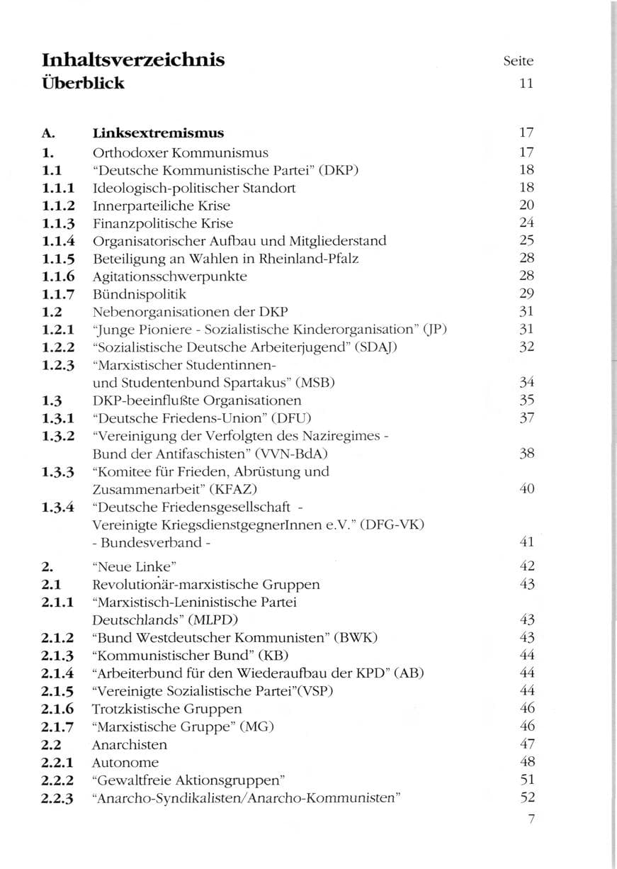 Seite 9 des Verfassungsschutzbericht 1989 Rheinland-Pfalz