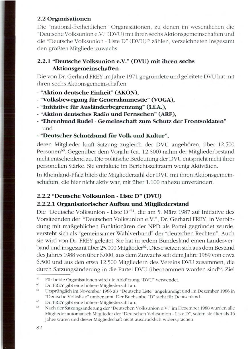 Seite 84 des Verfassungsschutzbericht 1989 Rheinland-Pfalz