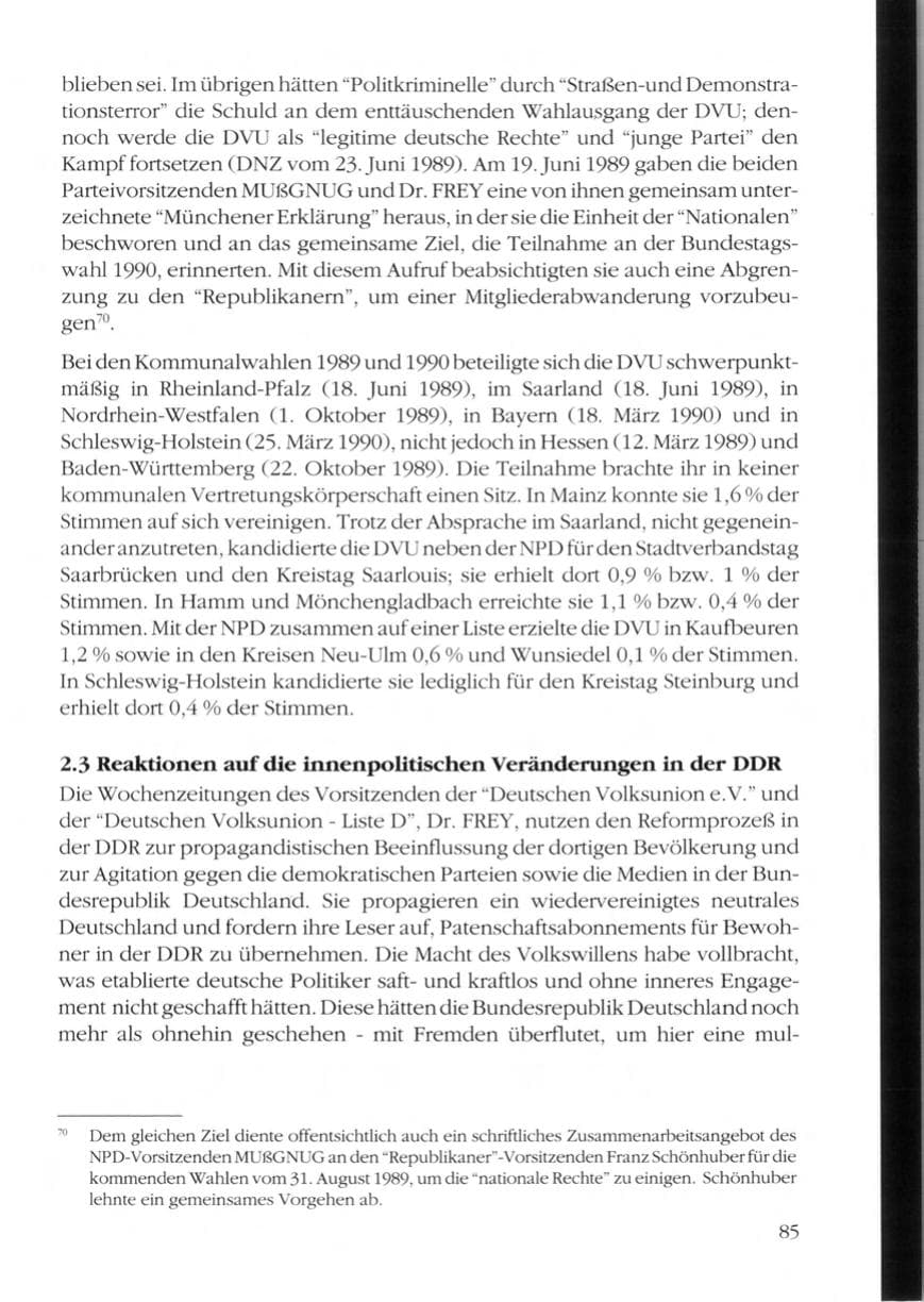 Seite 87 des Verfassungsschutzbericht 1989 Rheinland-Pfalz