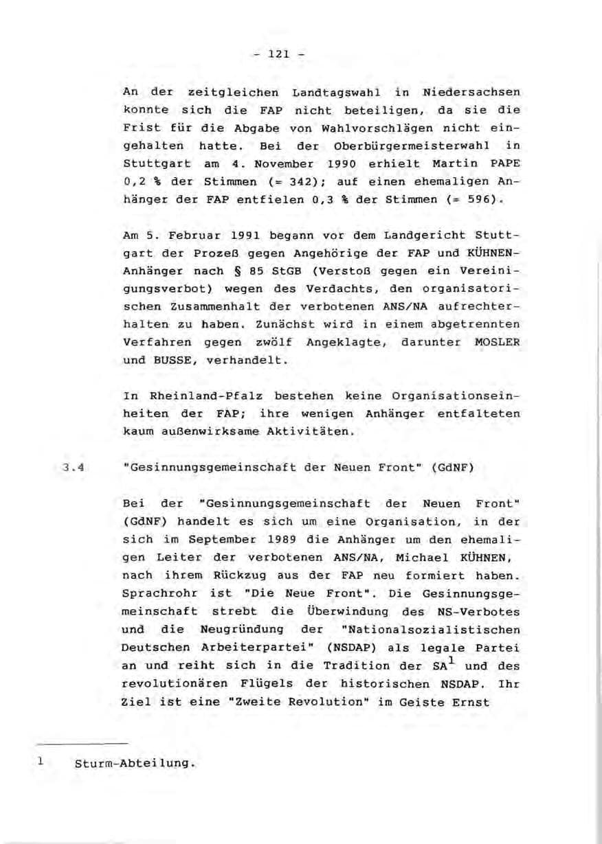 Seite 123 des Verfassungsschutzbericht 1990 Rheinland-Pfalz