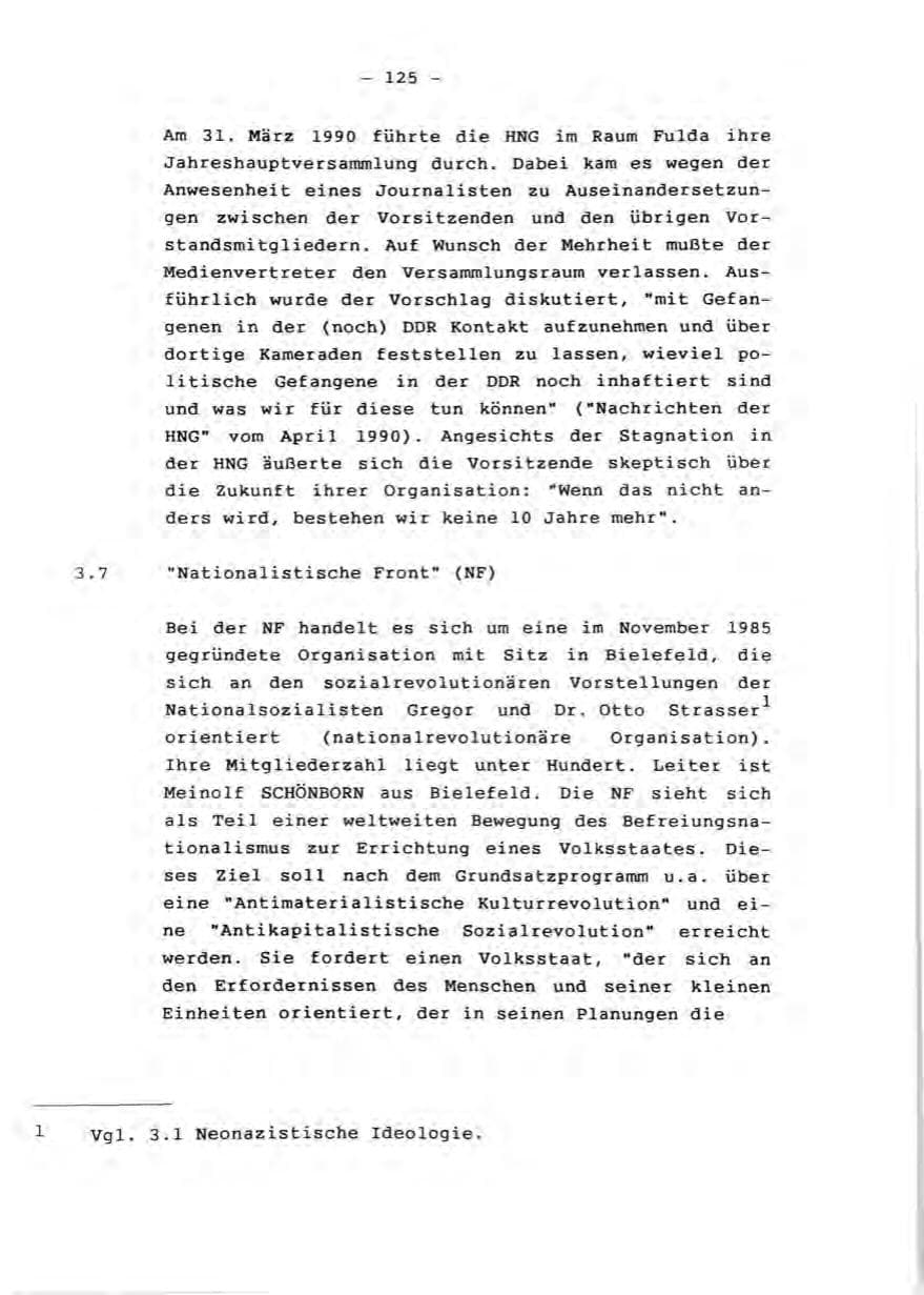 Seite 127 des Verfassungsschutzbericht 1990 Rheinland-Pfalz