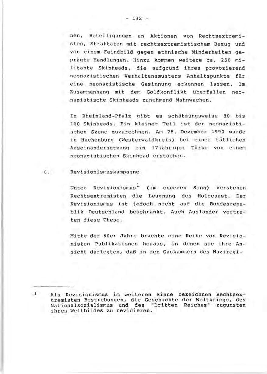 Seite 134 des Verfassungsschutzbericht 1990 Rheinland-Pfalz
