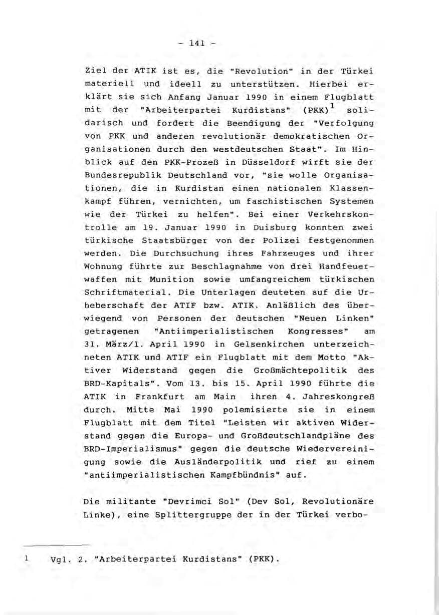 Seite 143 des Verfassungsschutzbericht 1990 Rheinland-Pfalz