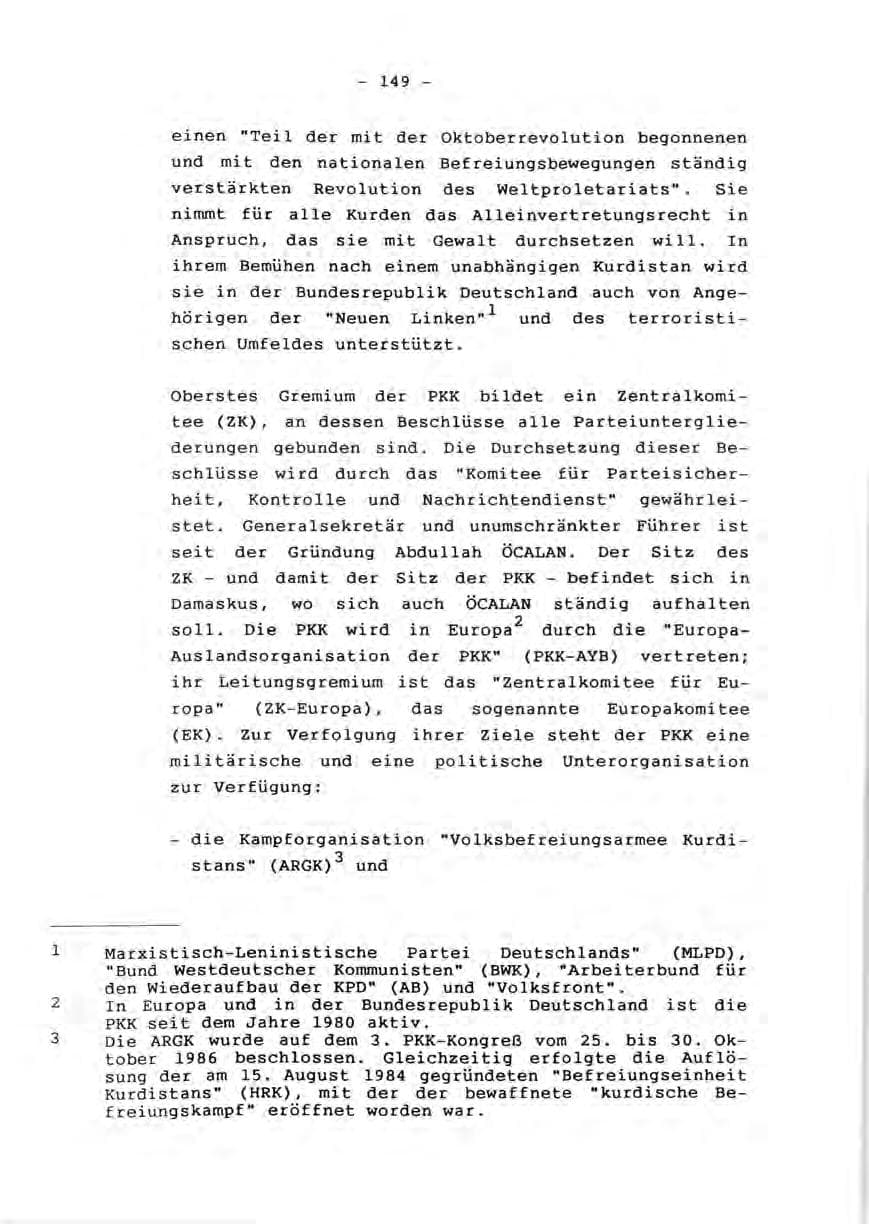 Seite 151 des Verfassungsschutzbericht 1990 Rheinland-Pfalz