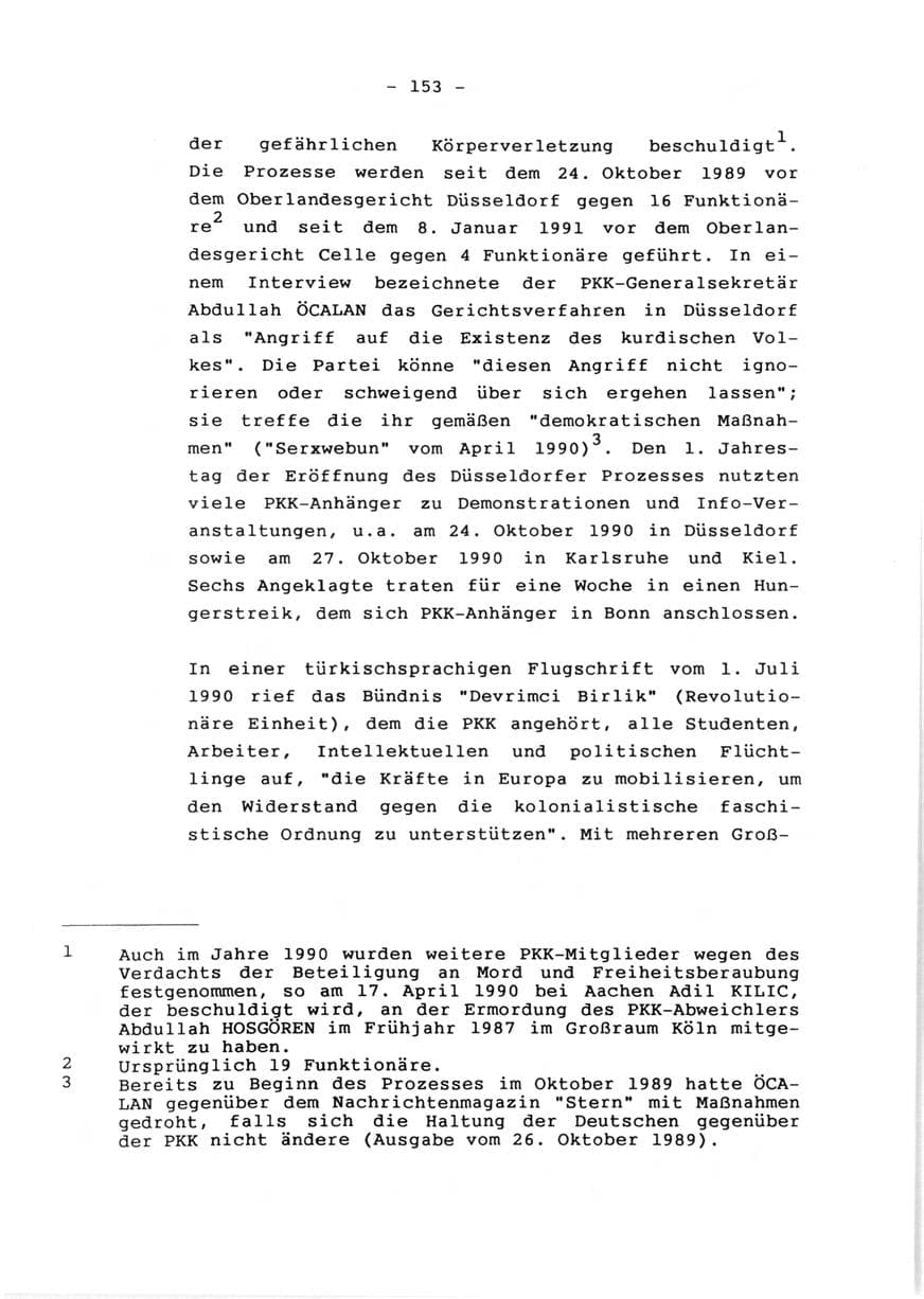 Seite 155 des Verfassungsschutzbericht 1990 Rheinland-Pfalz