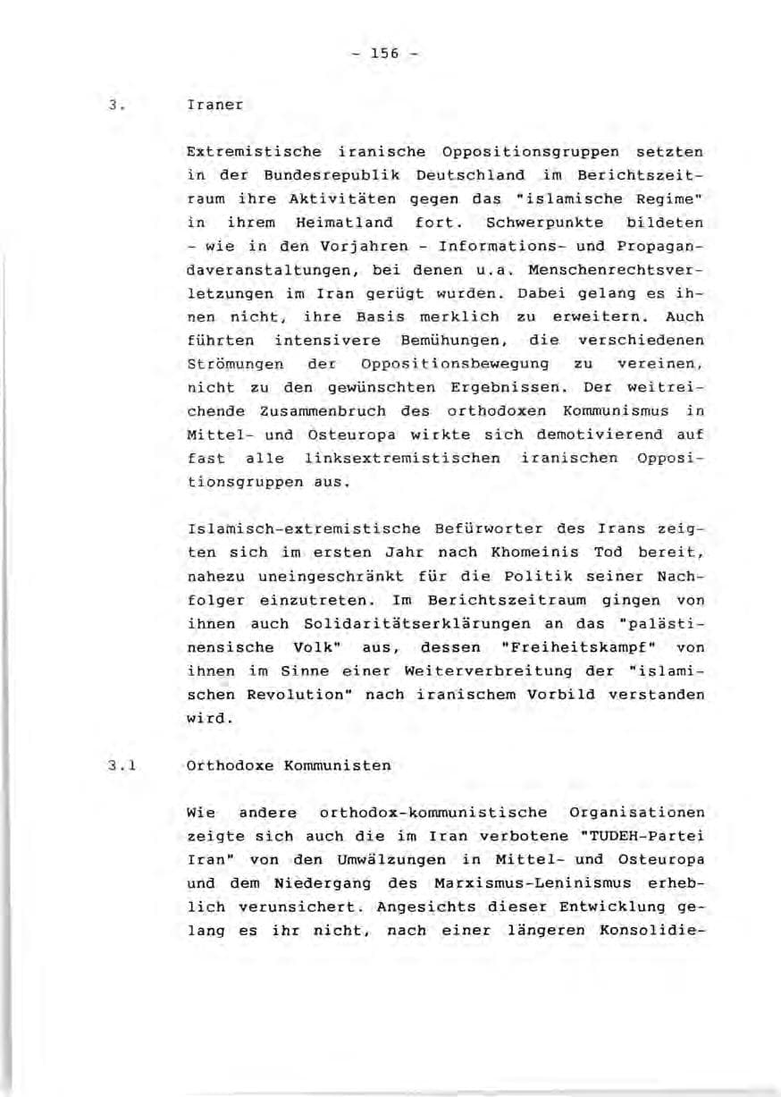 Seite 158 des Verfassungsschutzbericht 1990 Rheinland-Pfalz