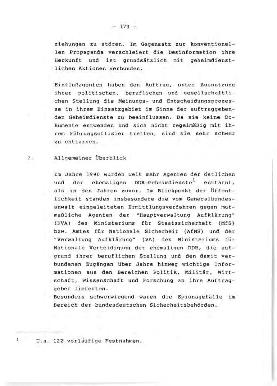 Seite 175 des Verfassungsschutzbericht 1990 Rheinland-Pfalz