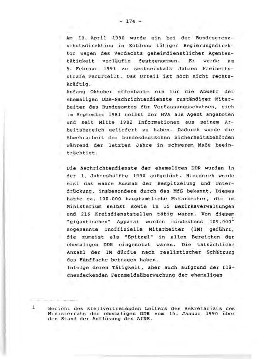 Seite 176 des Verfassungsschutzbericht 1990 Rheinland-Pfalz