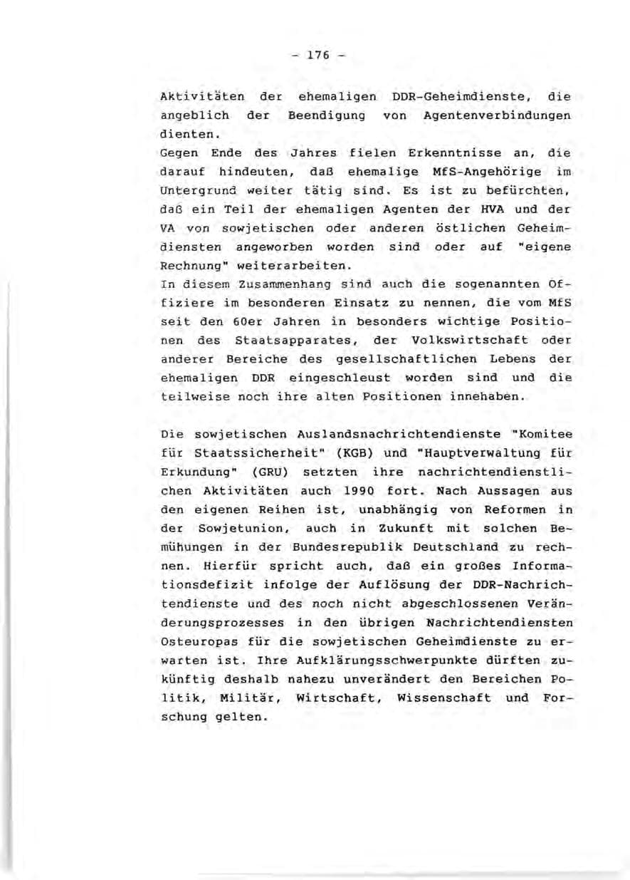 Seite 178 des Verfassungsschutzbericht 1990 Rheinland-Pfalz