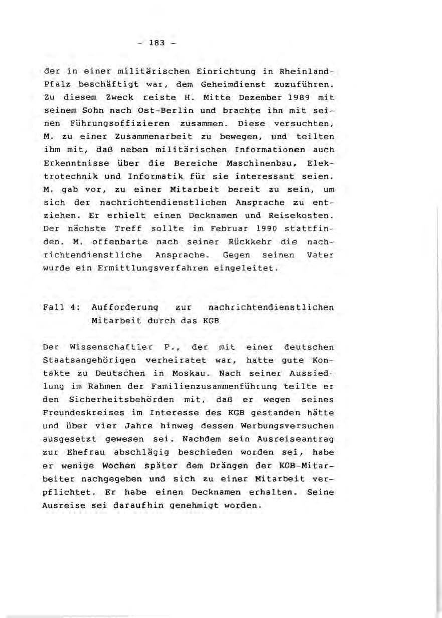 Seite 185 des Verfassungsschutzbericht 1990 Rheinland-Pfalz