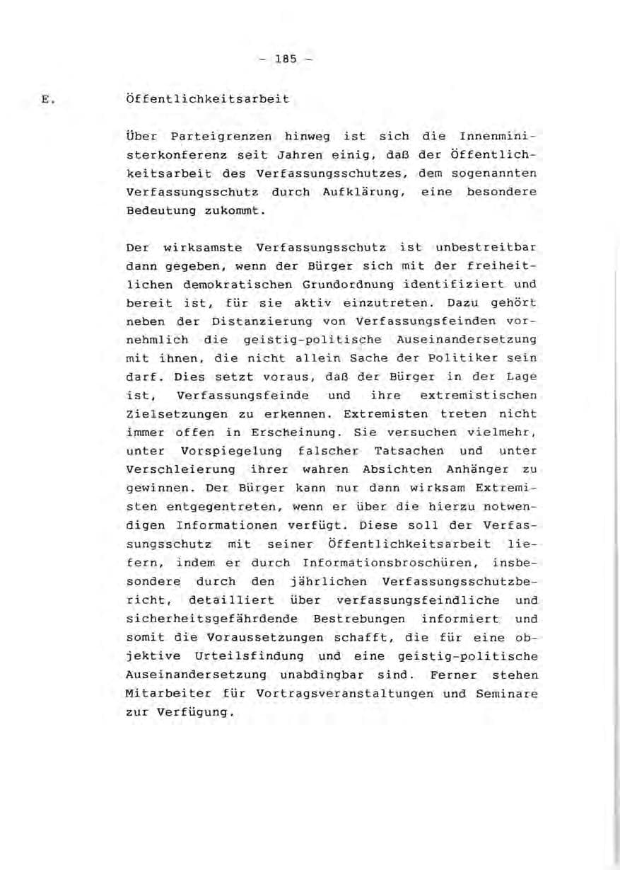 Seite 187 des Verfassungsschutzbericht 1990 Rheinland-Pfalz