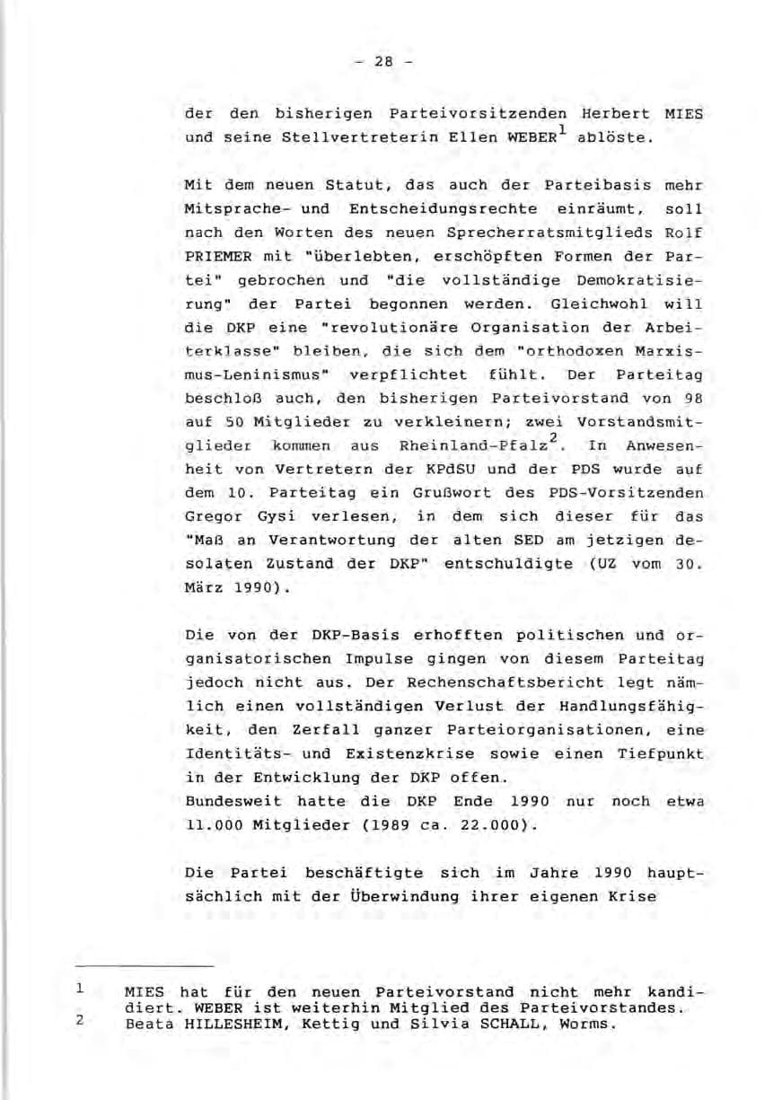 Seite 30 des Verfassungsschutzbericht 1990 Rheinland-Pfalz