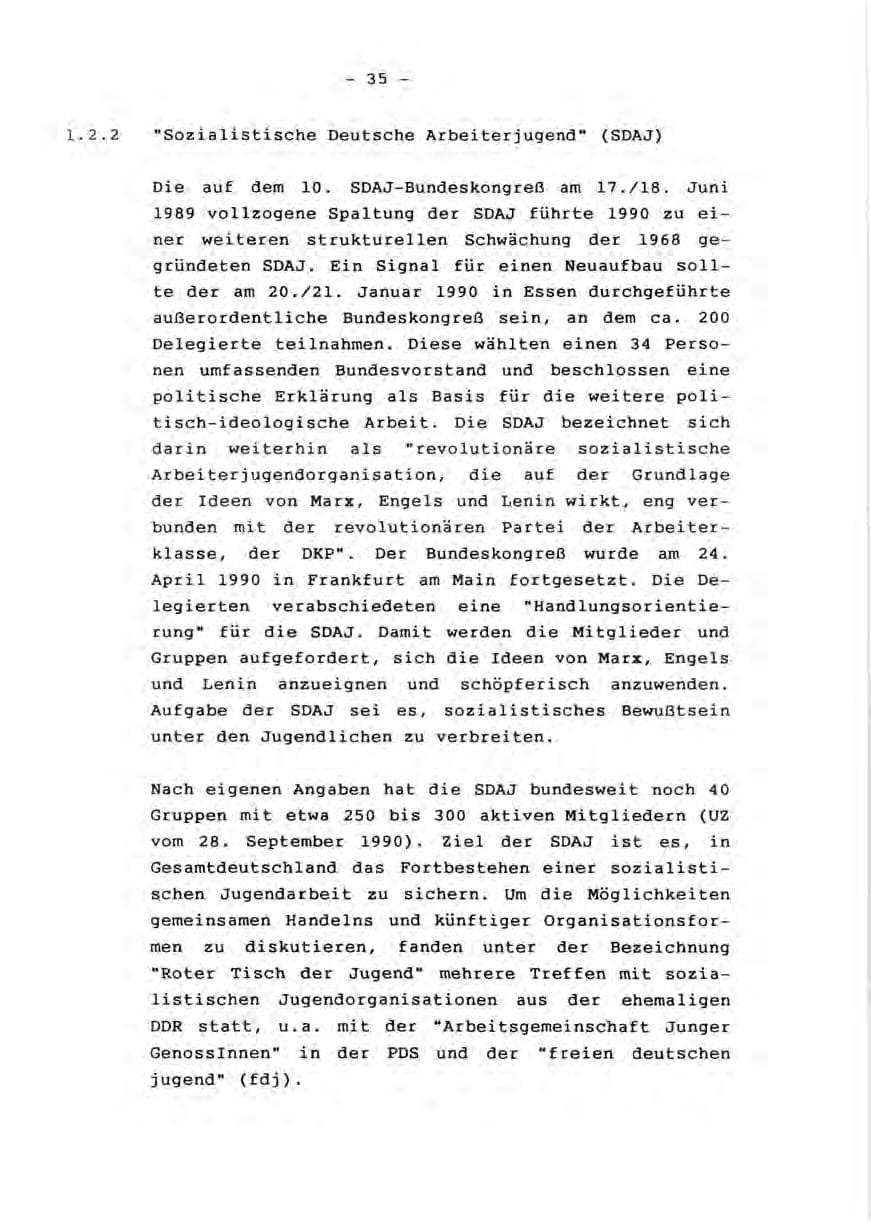 Seite 37 des Verfassungsschutzbericht 1990 Rheinland-Pfalz