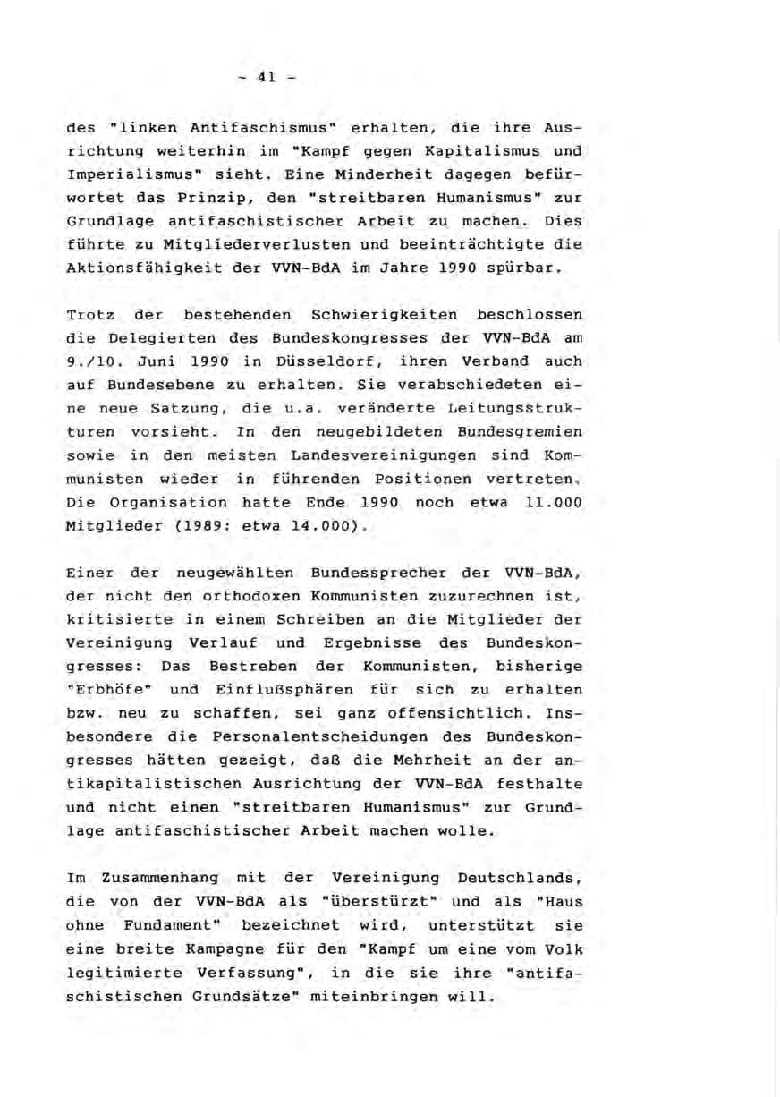 Seite 43 des Verfassungsschutzbericht 1990 Rheinland-Pfalz