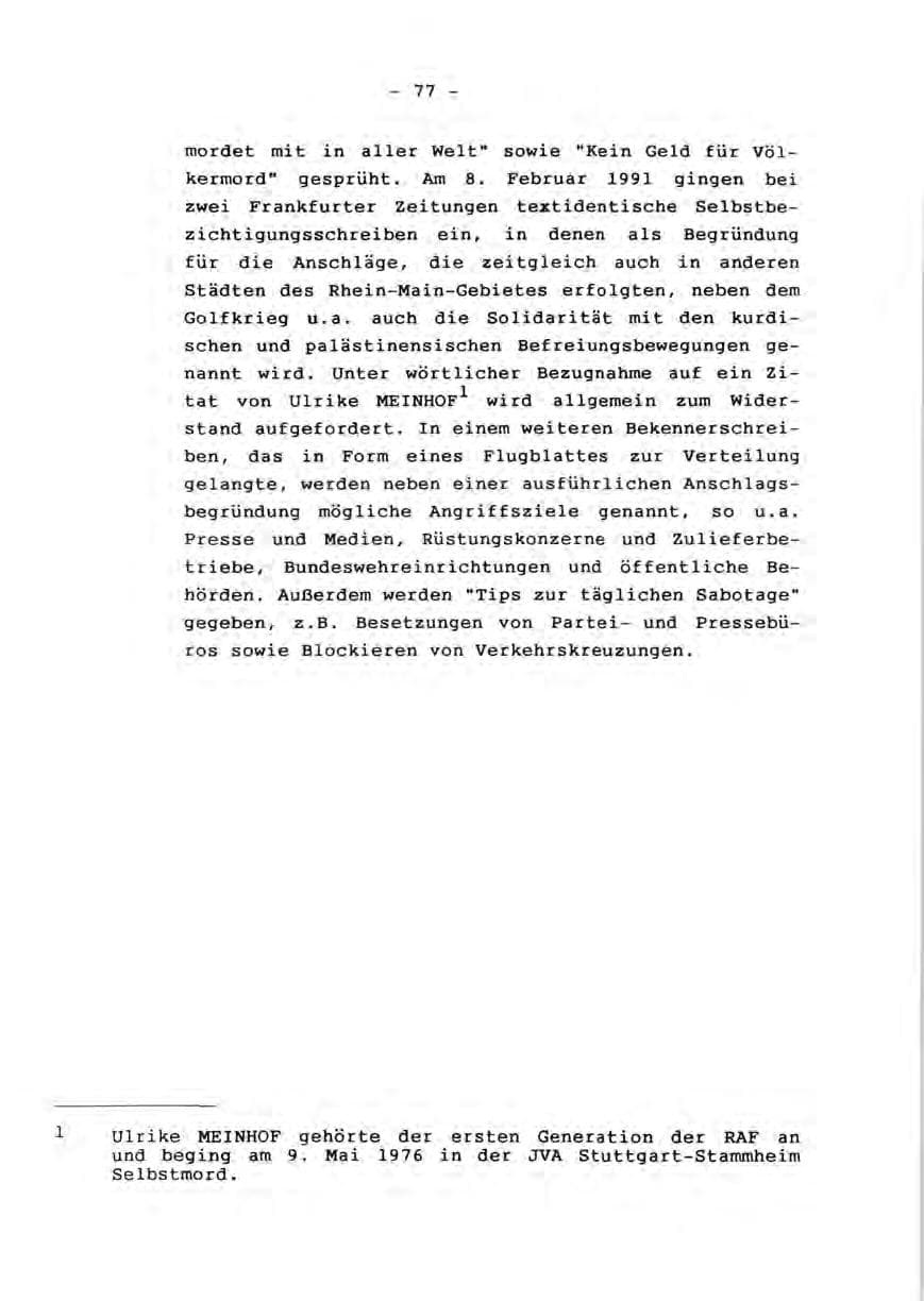 Seite 79 des Verfassungsschutzbericht 1990 Rheinland-Pfalz