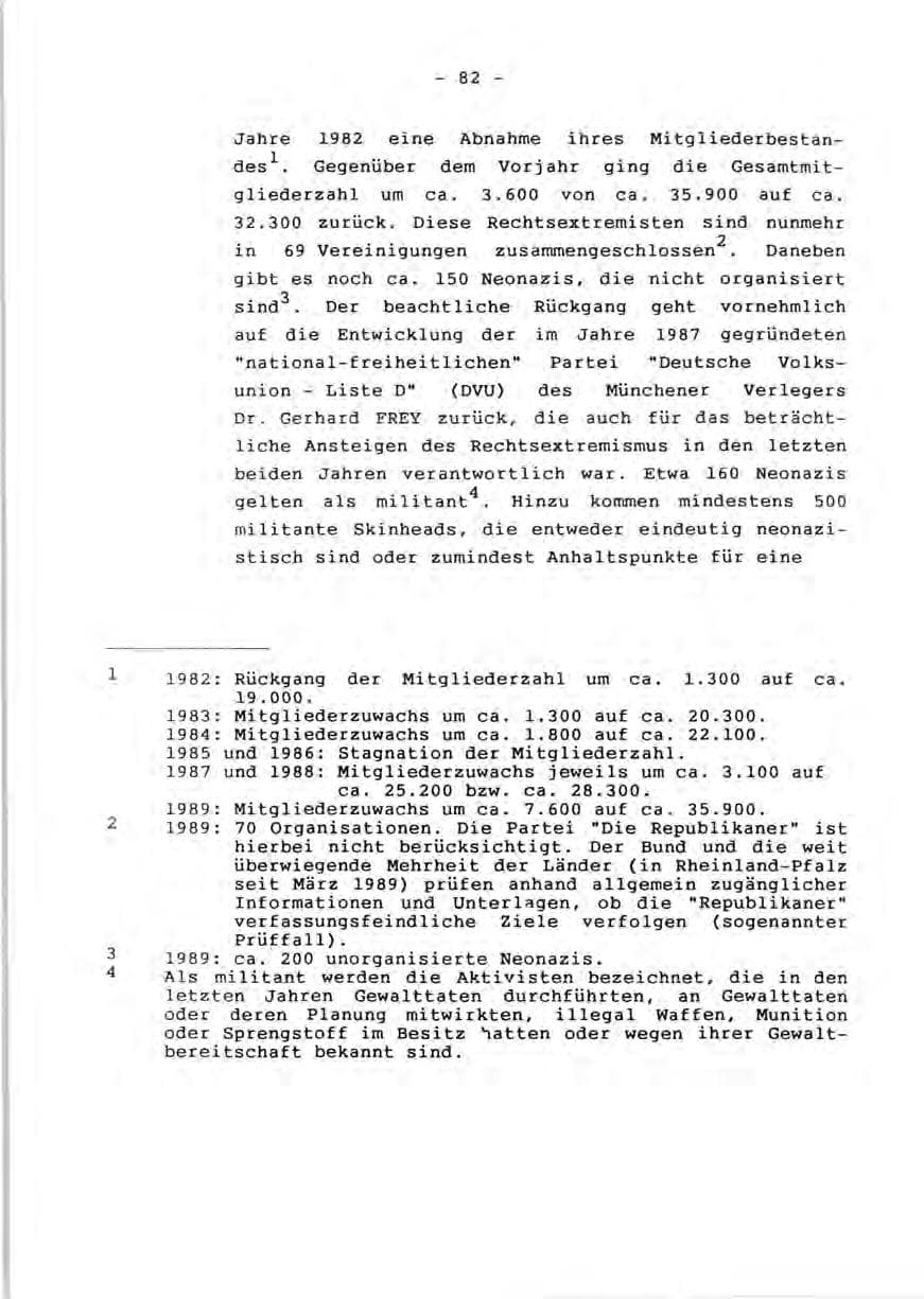 Seite 84 des Verfassungsschutzbericht 1990 Rheinland-Pfalz