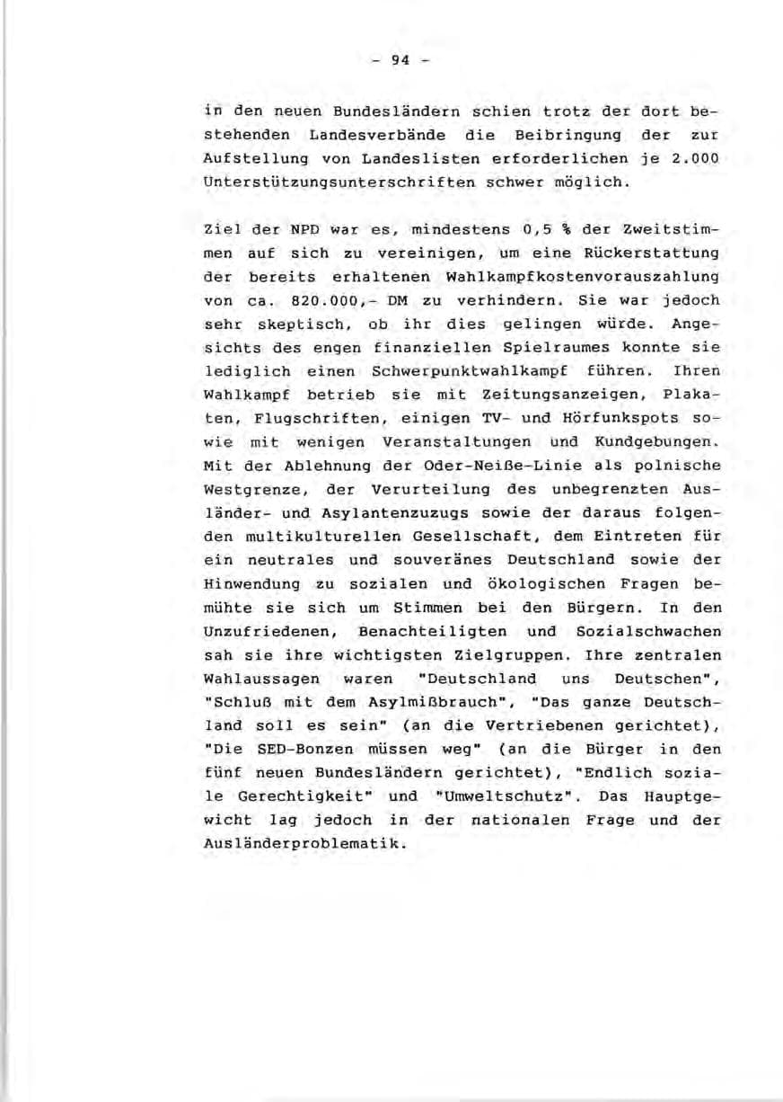 Seite 96 des Verfassungsschutzbericht 1990 Rheinland-Pfalz