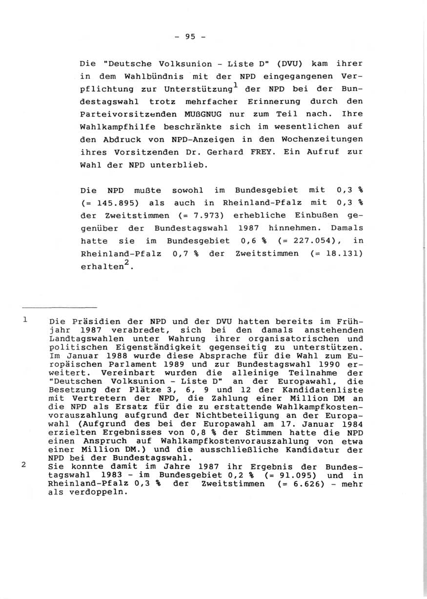 Seite 97 des Verfassungsschutzbericht 1990 Rheinland-Pfalz