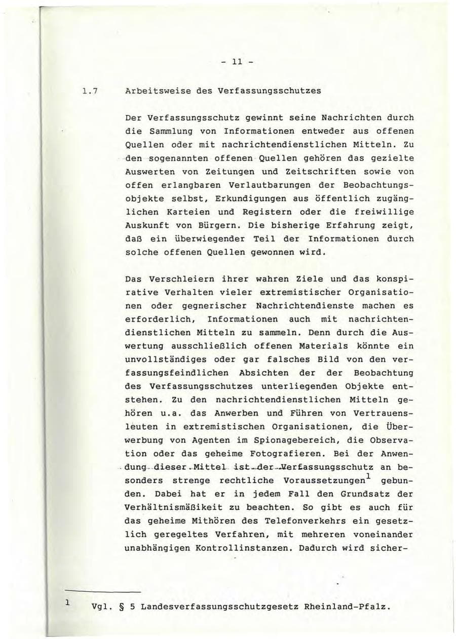 Seite 12 des Verfassungsschutzbericht 1991 Rheinland-Pfalz